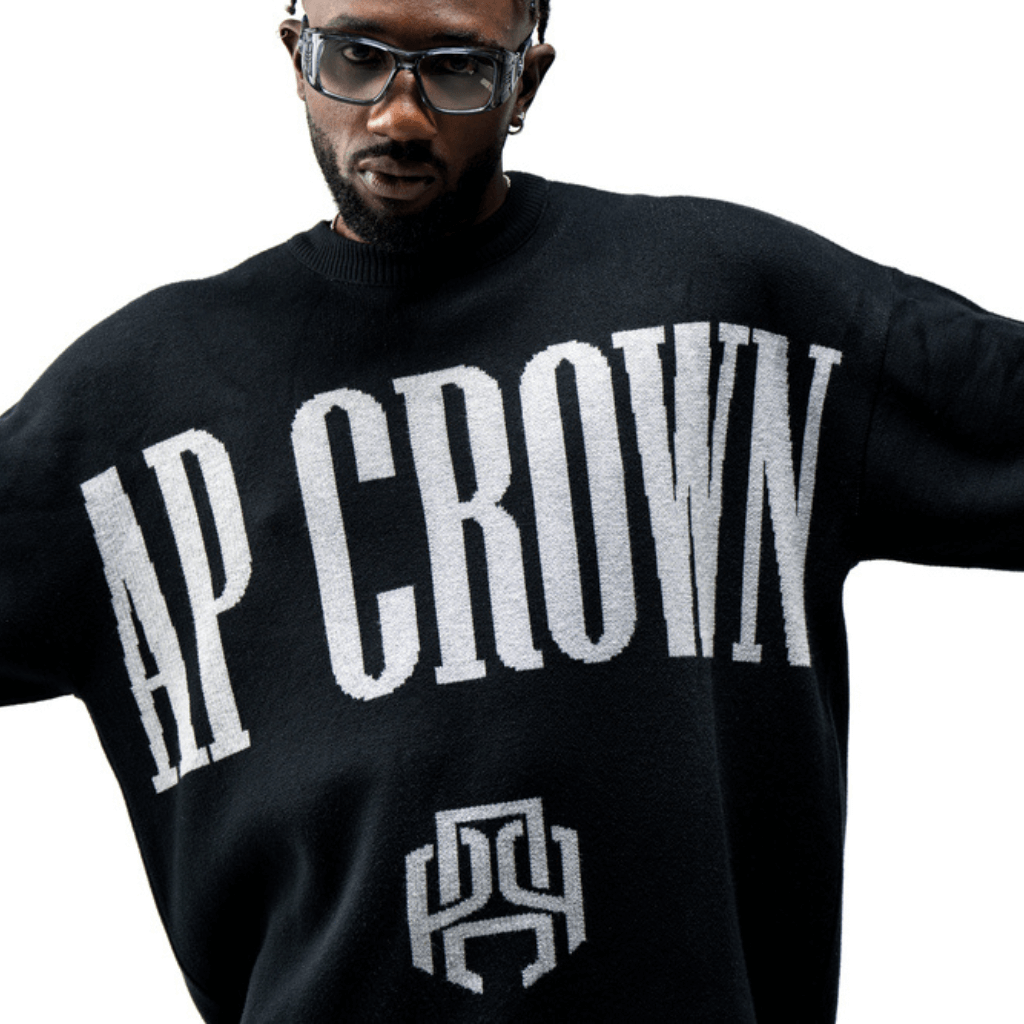 AP CROWN CLASSY PIECES SINCO SACO CREWNECK TEJIDO NEGRO