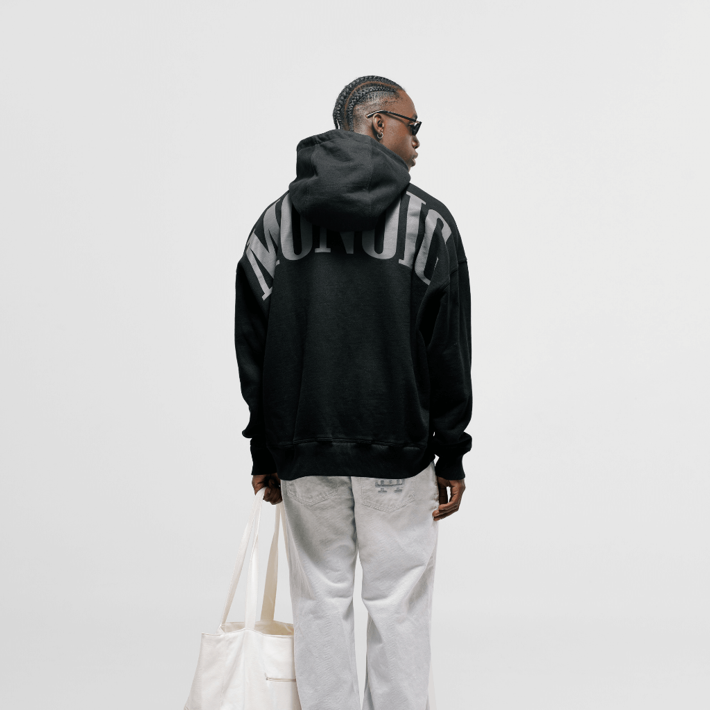 MONOIC TUTTO BENE I HOODIE OMBRA NEGRO OSCURO