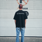 SINNERS GARMENTS LOGO CAMISETA OVERSIZE NEGRA