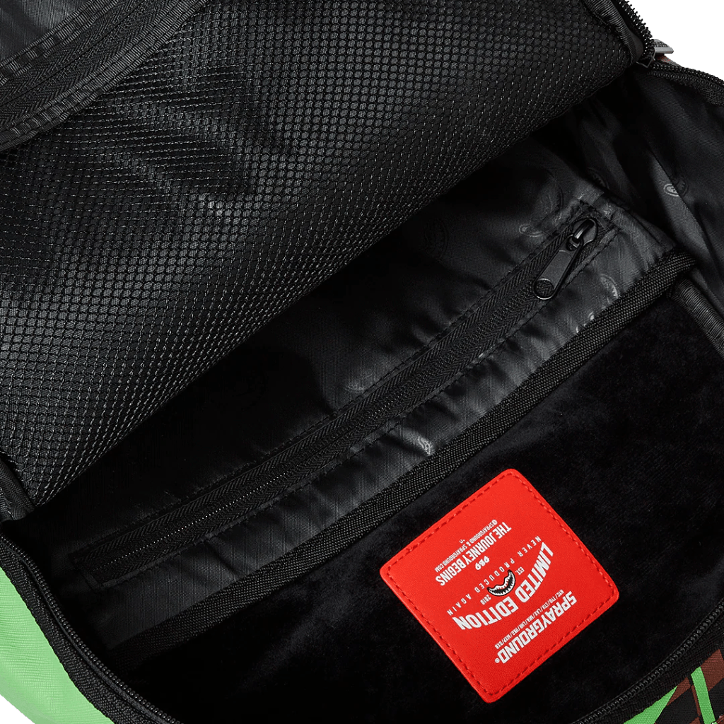 MORRAL SPRAYCOLOMBIA GREEN MONEY BEAR SPLIT BACKPACK VERDE