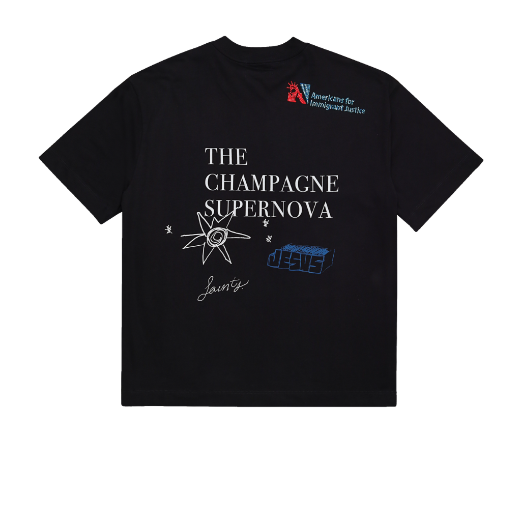 SINNERS FW25 CHAMPAGNE CAMISETA OVERSIZE NEGRA