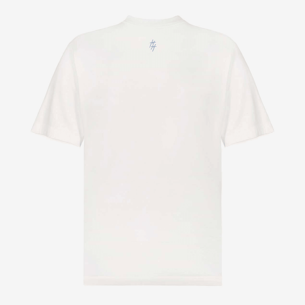 CULTURE WISE KONBINI CAMISETA BLANCA CRURSIVE LOGO CLASSIC AZUL