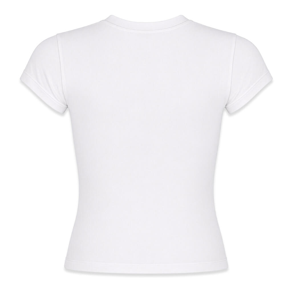 AURUM GEMS WORLDWIDE VAULT SLIM BABY TEE BLANCO