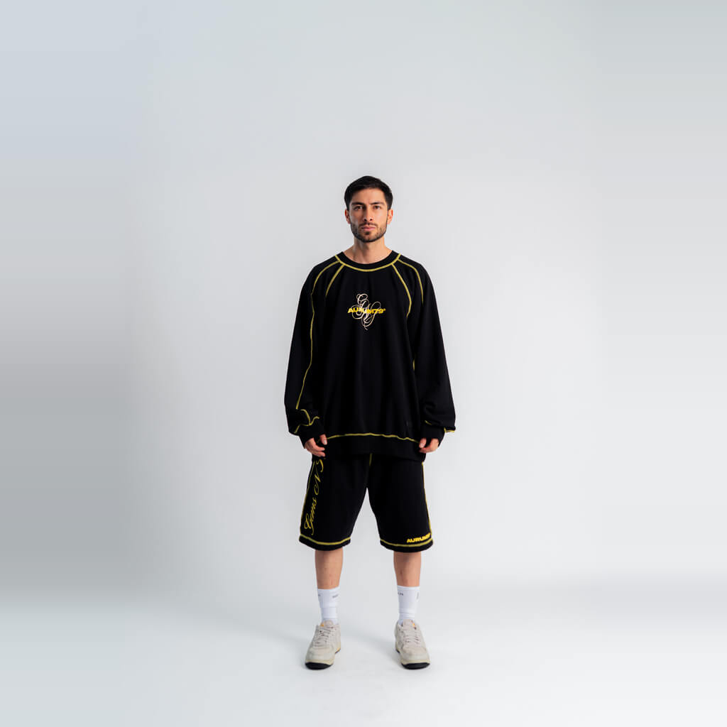 AURUM GEMS & STONES PIGEONS SEAMSSACOS OVERSIZED NEGRA