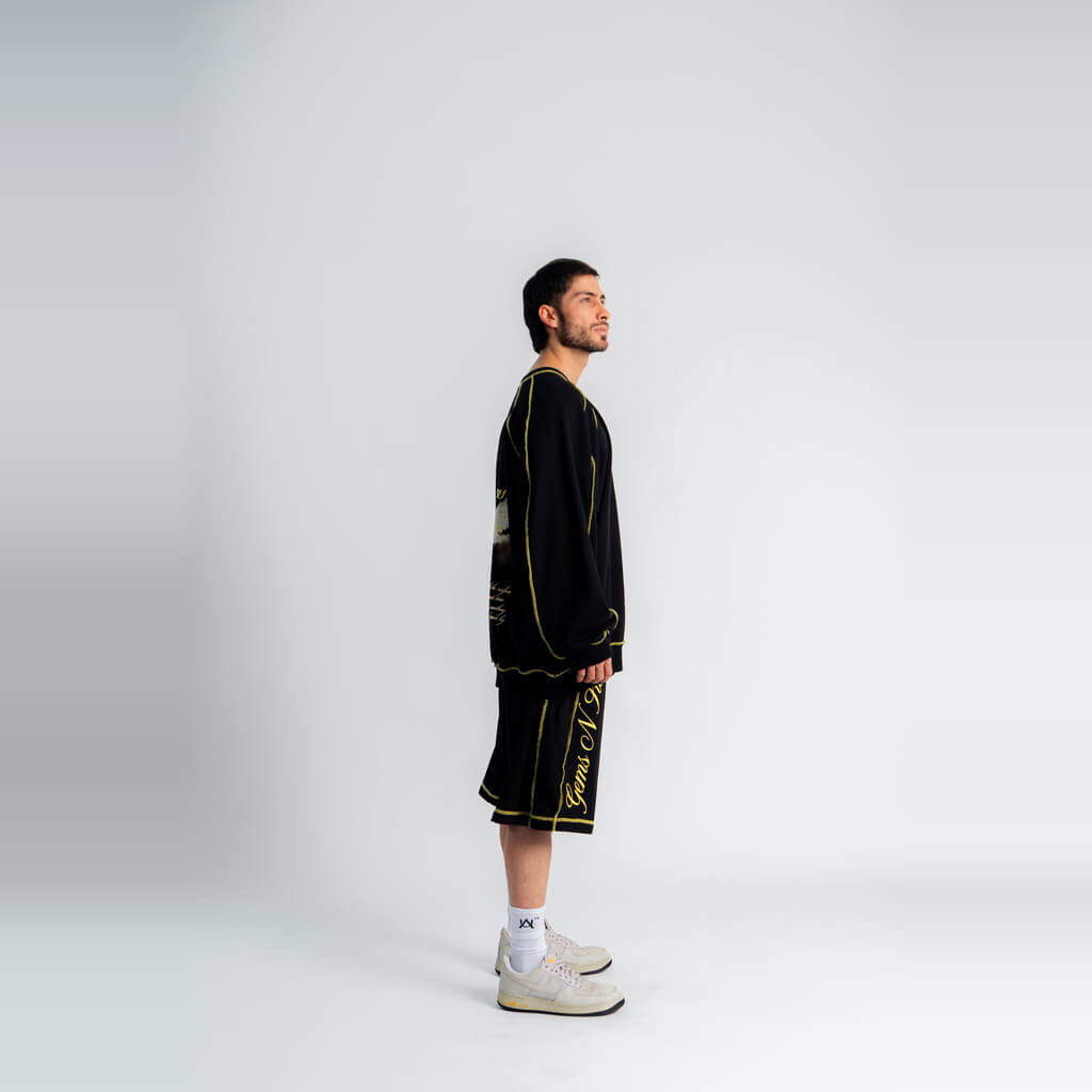AURUM GEMS & STONES PIGEONS SEAMSSACOS OVERSIZED NEGRA