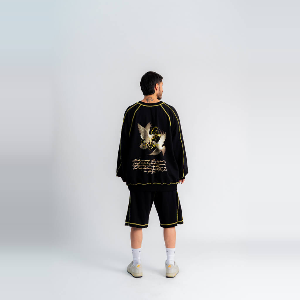 AURUM GEMS & STONES PIGEONS SEAMSSACOS OVERSIZED NEGRA