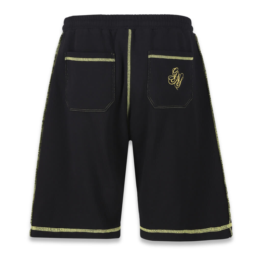 AURUM GEMS & STONES GEMS SEAMS SHORTS LOOSE FIT NEGROS