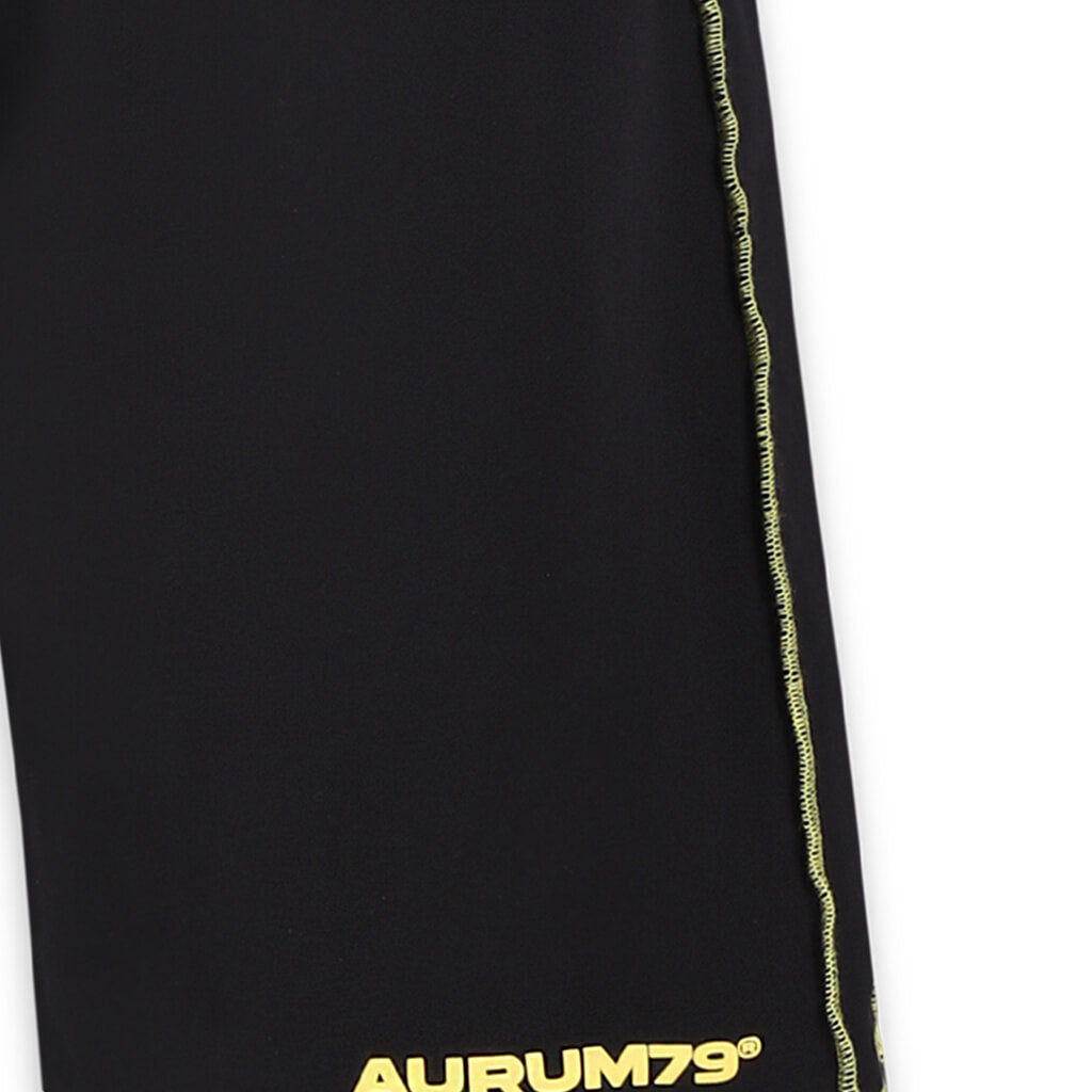 AURUM GEMS & STONES GEMS SEAMS SHORTS LOOSE FIT NEGROS