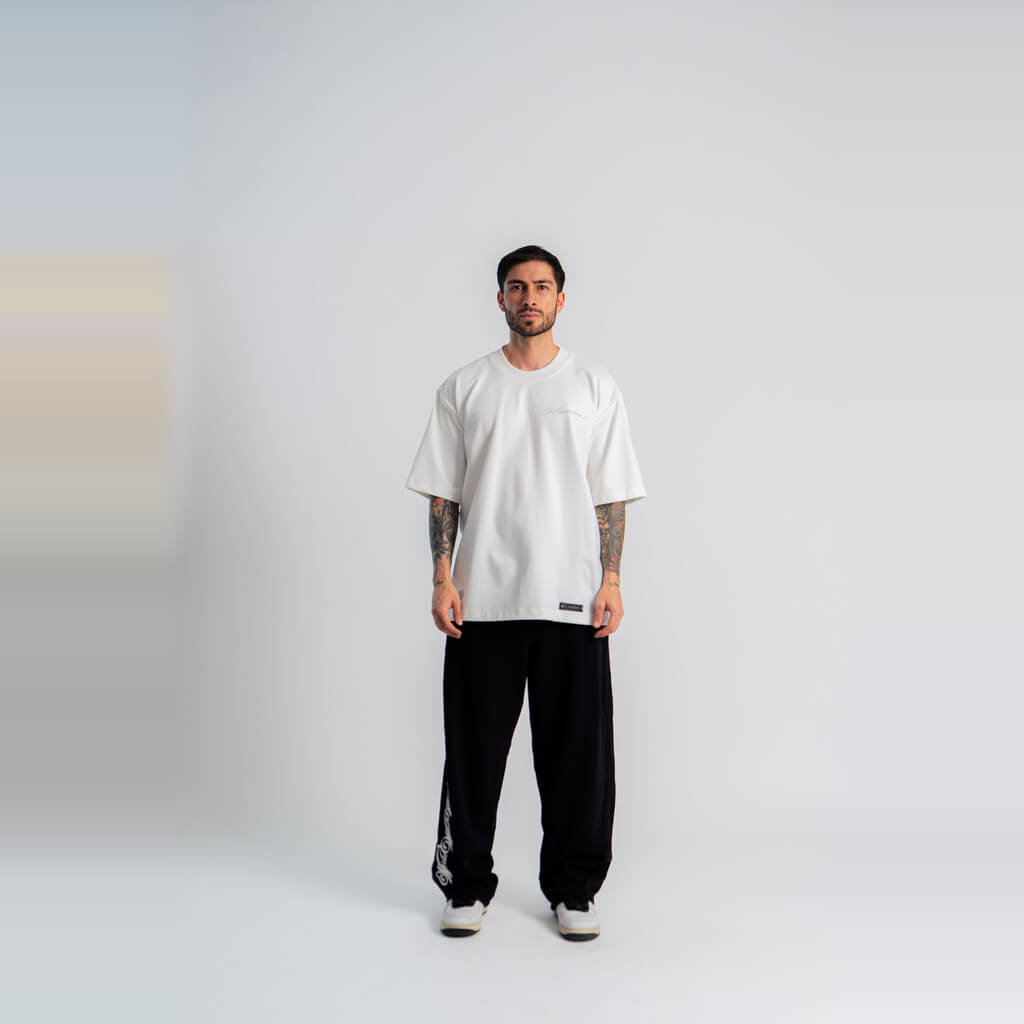 AURUM GEMS & STONES AURUM WHITE LINE CAMISETA OVERSIZED BLANCA
