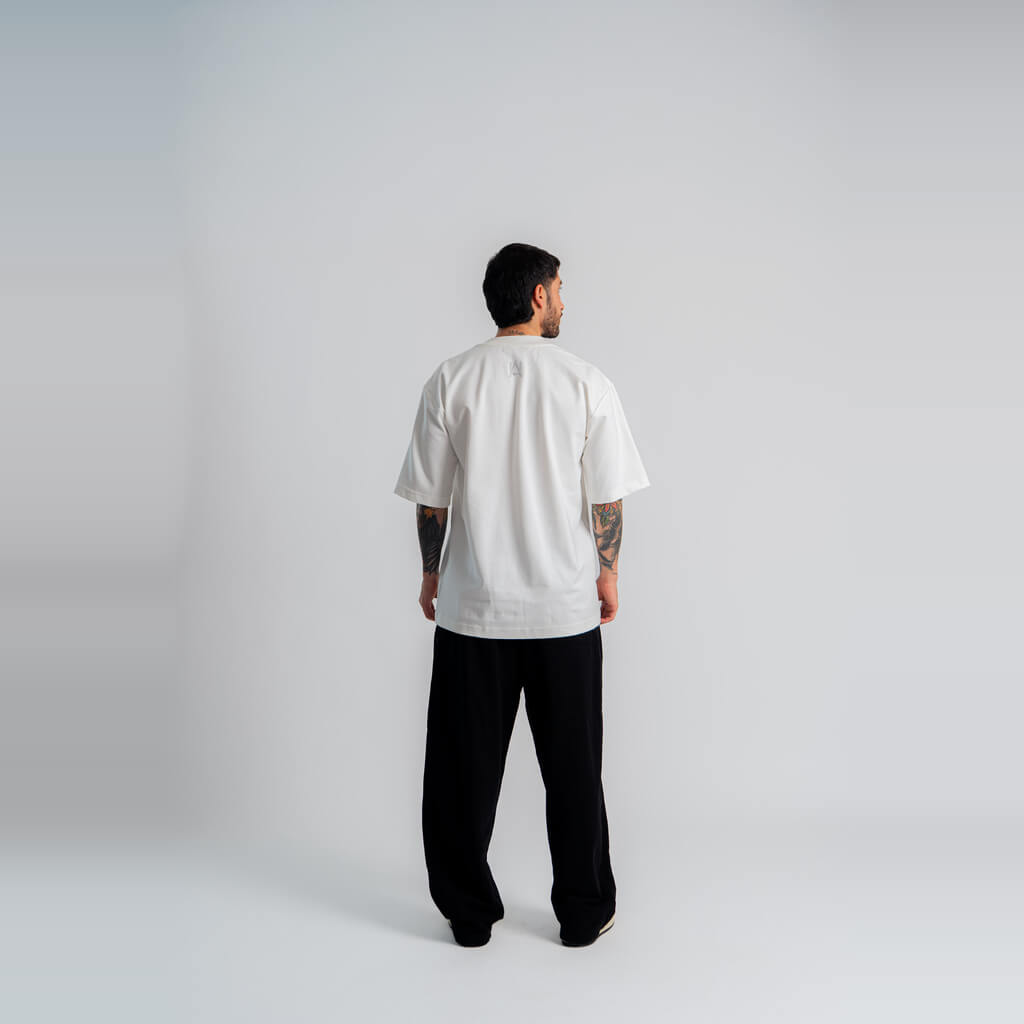 AURUM GEMS & STONES AURUM WHITE LINE CAMISETA OVERSIZED BLANCA