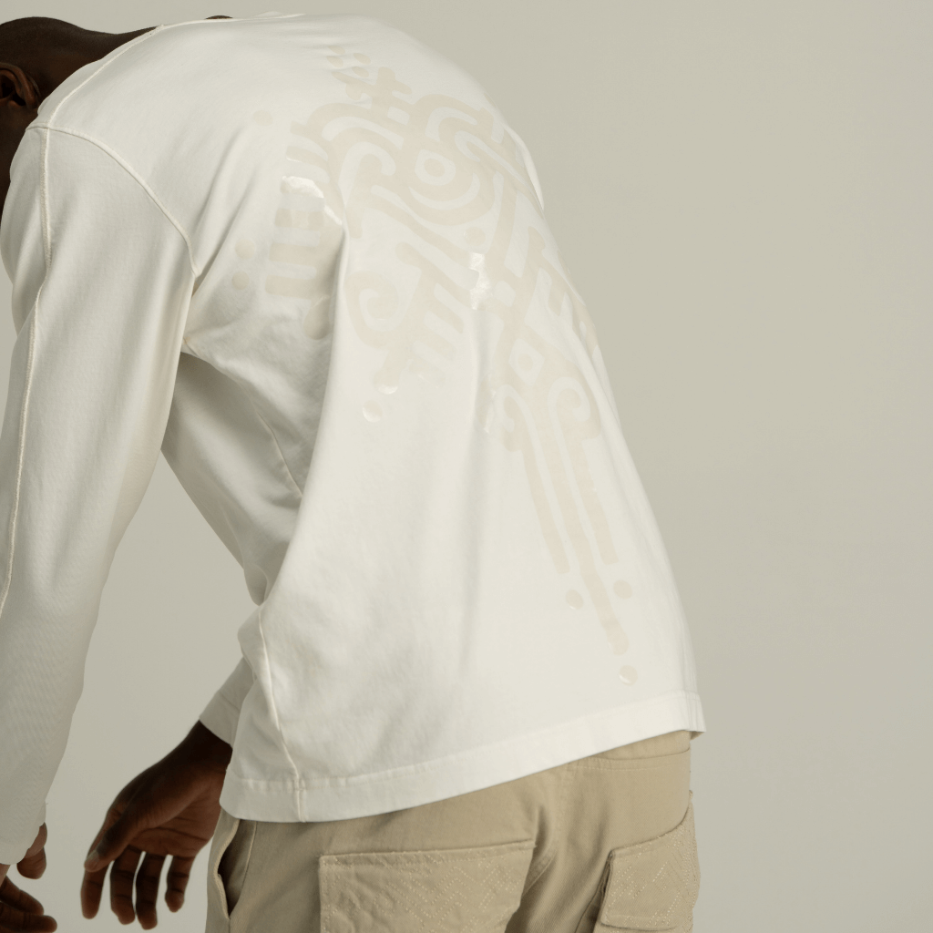 AP CROWN HILOS SAGRADOS LIAH CAMISETA MANGA LARGA REGULAR BLANCA