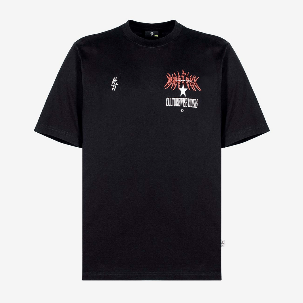 CULTUREWISE TWO STROKE SAINTS CAMISETA REGULAR RACING NEGRA