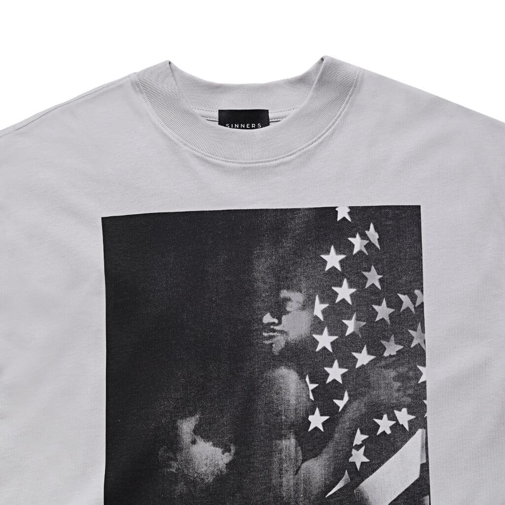 SINNERS SUGAR ABUSE I <3 AMERICA CAMISETA OVERSIZED GRIS