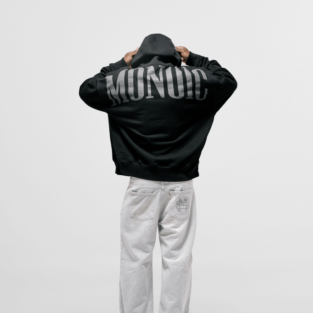 MONOIC TUTTO BENE I HOODIE OMBRA NEGRO OSCURO