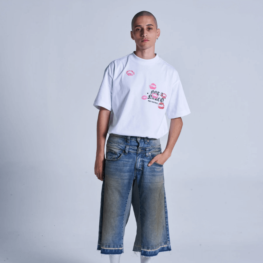 SINNERS SEXUAL FANTASIES II NOT A NARCO CAMISETA OVERSIZE BLANCA