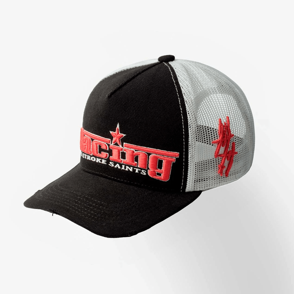 CULTUREWISE TWO STROKE SAINTS GORRA AJUSTABLE TRUCKER NEGRA