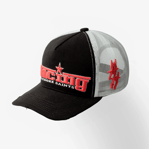 CULTUREWISE TWO STROKE SAINTS GORRA AJUSTABLE TRUCKER NEGRA