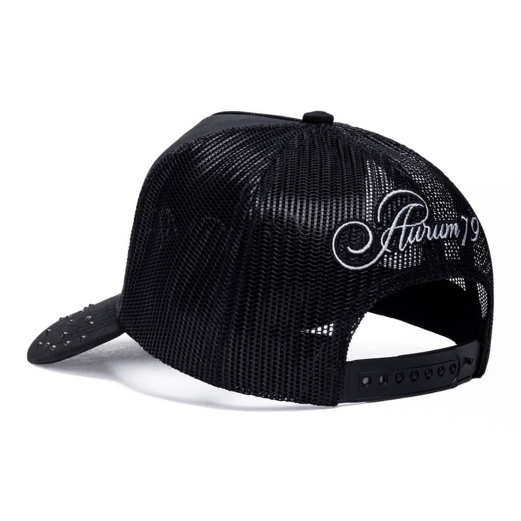 AURUM GEMS & STONES GRILLZ TRUCKER GORRA AJUSTABLE NEGRA