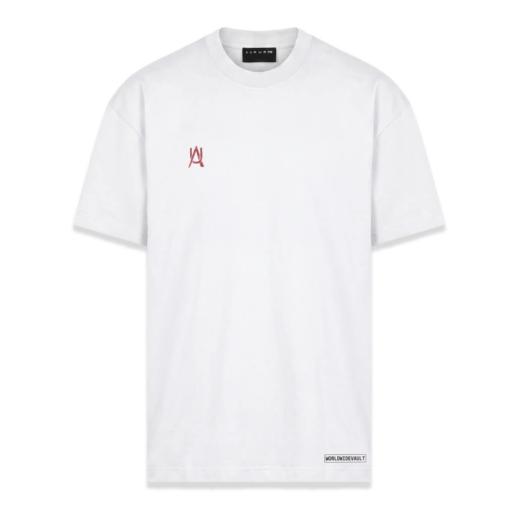AURUM GEMS & STONES WORLD VAULT CAMISETA SEMI OVERSIZED BLANCA