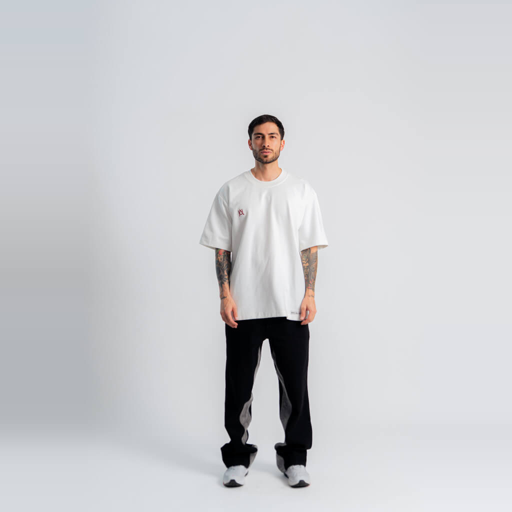 AURUM GEMS & STONES WORLD VAULT CAMISETA SEMI OVERSIZED BLANCA