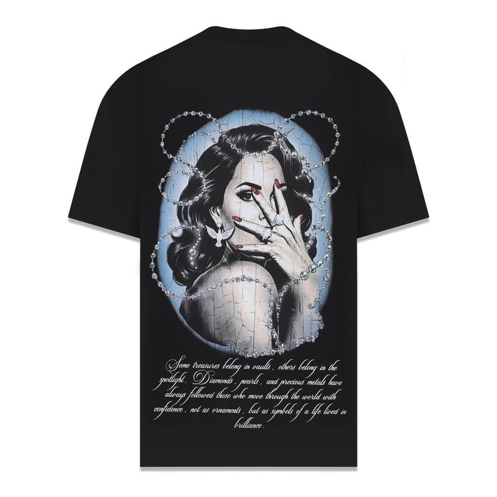 AURUM GEMS & STONES GOT JEWELS CAMISETA OVERSIZED NEGRA