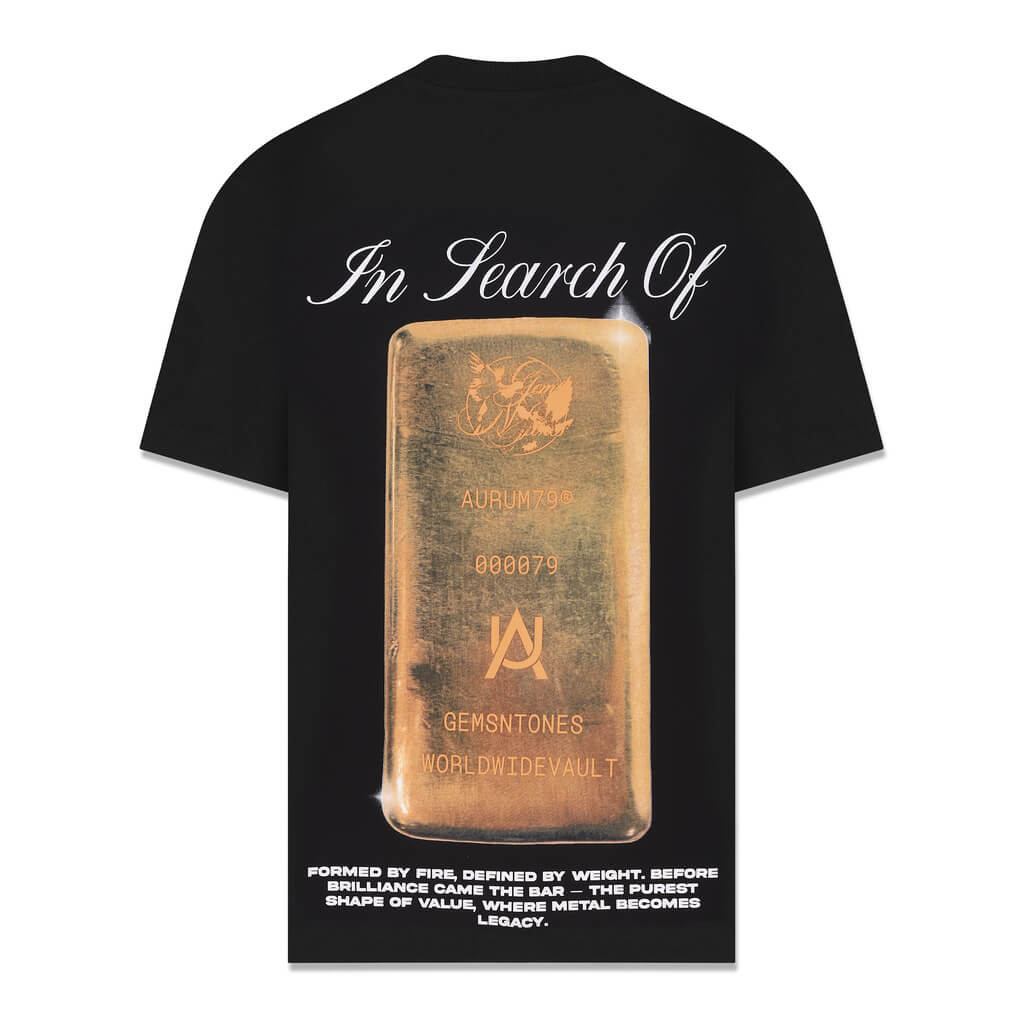 AURUM GEMS & STONES INGOT CAMISETA OVERSIZED NEGRA
