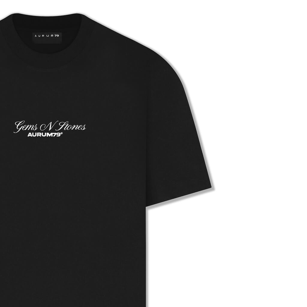 AURUM GEMS & STONES INGOT CAMISETA OVERSIZED NEGRA