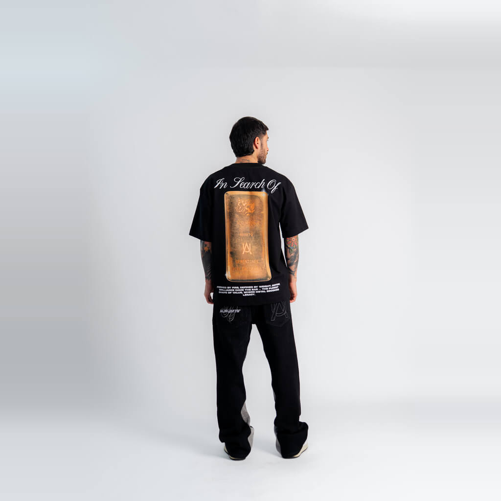 AURUM GEMS & STONES INGOT CAMISETA OVERSIZED NEGRA