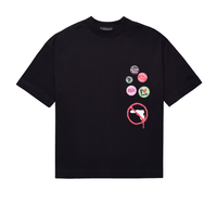 SINNERS STAMPS CAMISETA OVERSIZED NEGRA