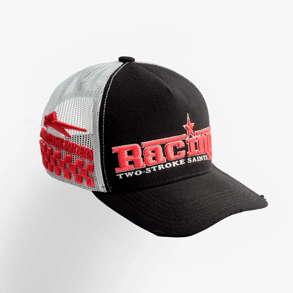 CULTUREWISE TWO STROKE SAINTS GORRA AJUSTABLE TRUCKER NEGRA