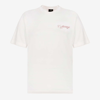 CULTURE WISE KONBINI CAMISETA BLANCA CRURSIVE LOGO CLASSIC ROJO