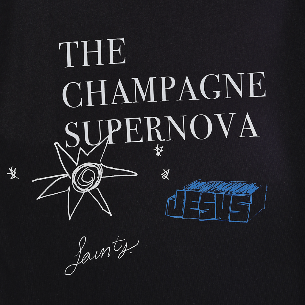 SINNERS FW25 CHAMPAGNE CAMISETA OVERSIZE NEGRA