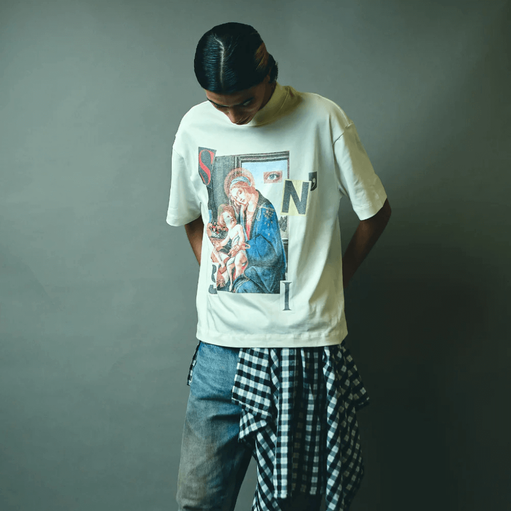 SINNERS SURREALISM CAMISETA OVERSIZED BEIGE