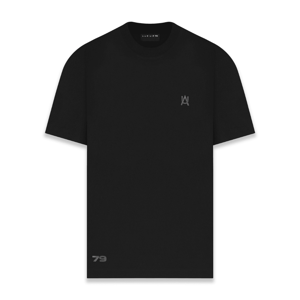 AURUM STARS I AURUM BLACK ON BLACK LINE CAMISETA OVERSIZED NEGRA