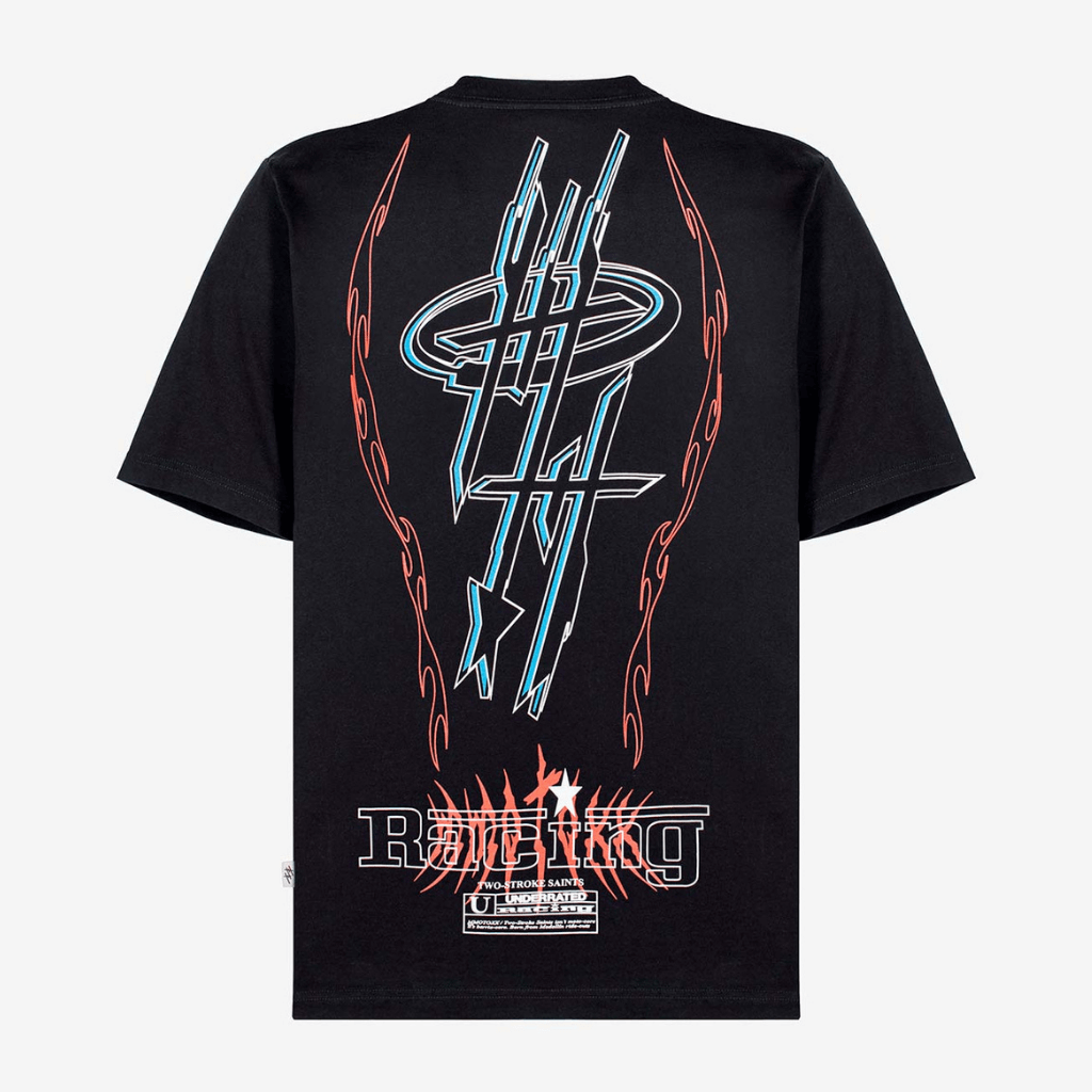 CULTUREWISE TWO STROKE SAINTS CAMISETA REGULAR RACING NEGRA