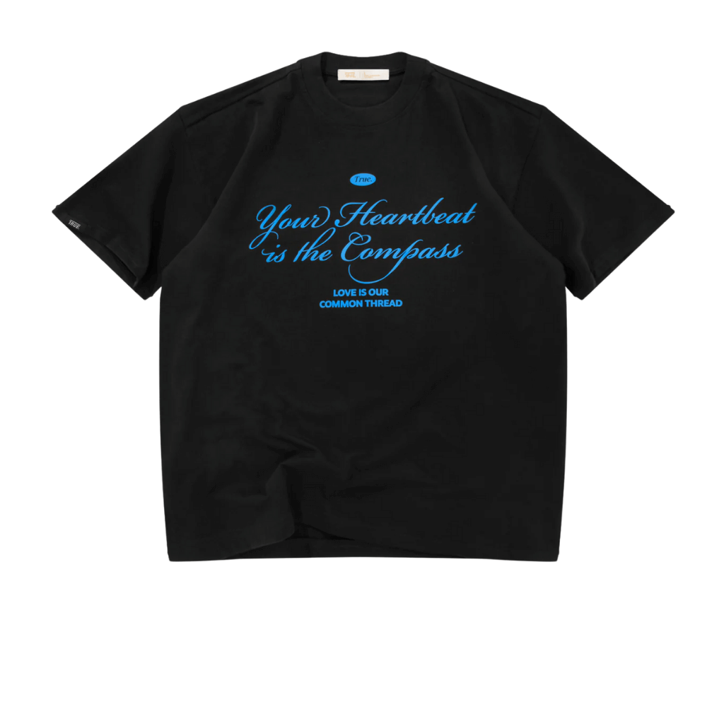TRUE HEARTBEAT OVERSIZED CAMISETA NEGRA