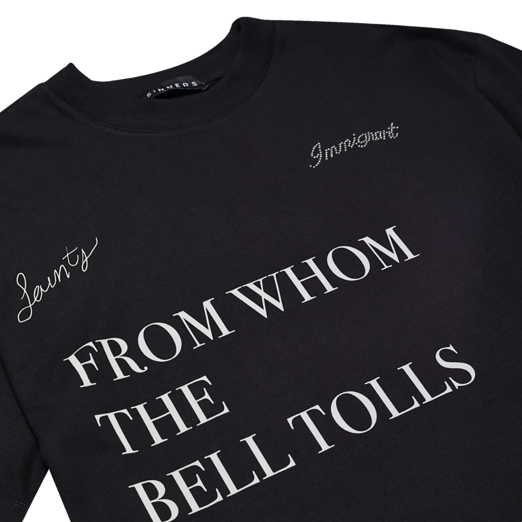 SINNERS FW25 CHAMPAGNE CAMISETA OVERSIZE NEGRA