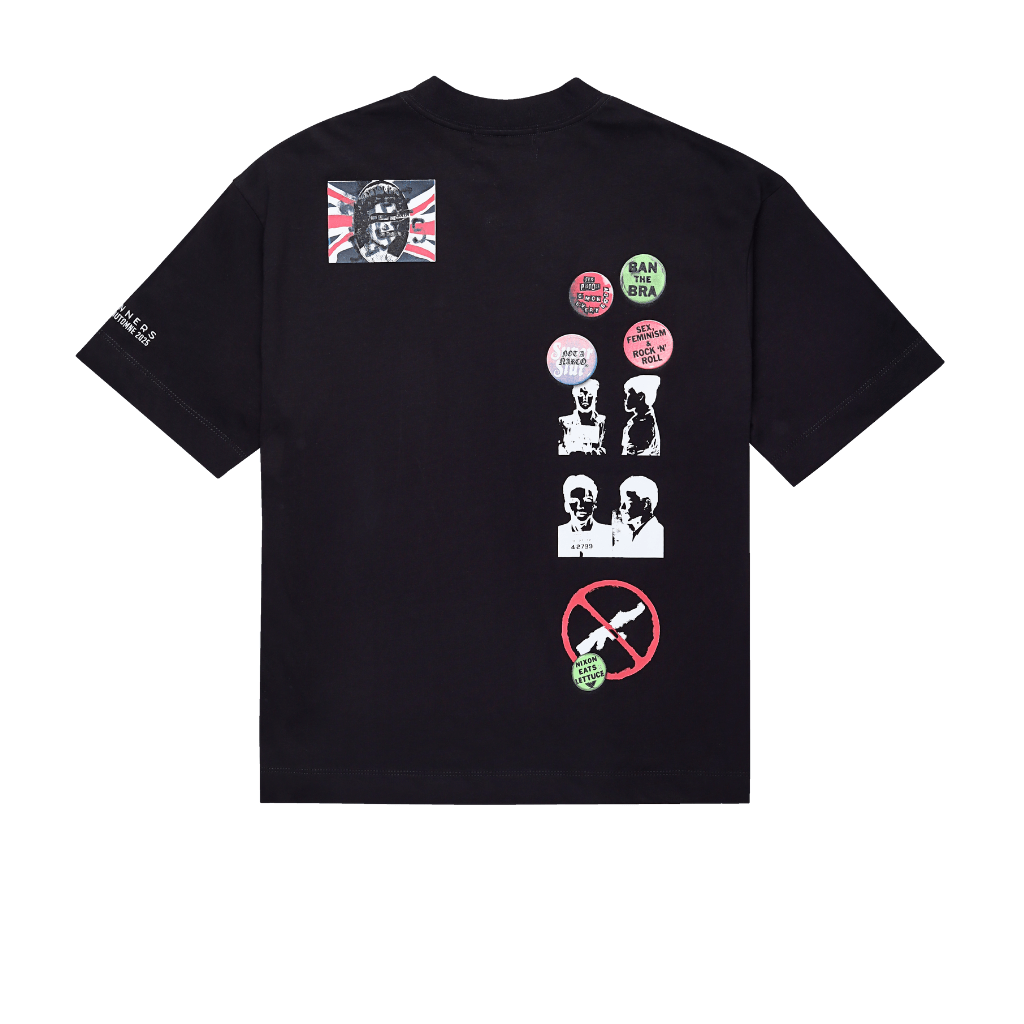 SINNERS STAMPS CAMISETA OVERSIZED NEGRA