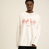 AP CROWN FIAT LUX SANCTUS PULLOVER MANGA LARGA OVERSIZE BEIGE