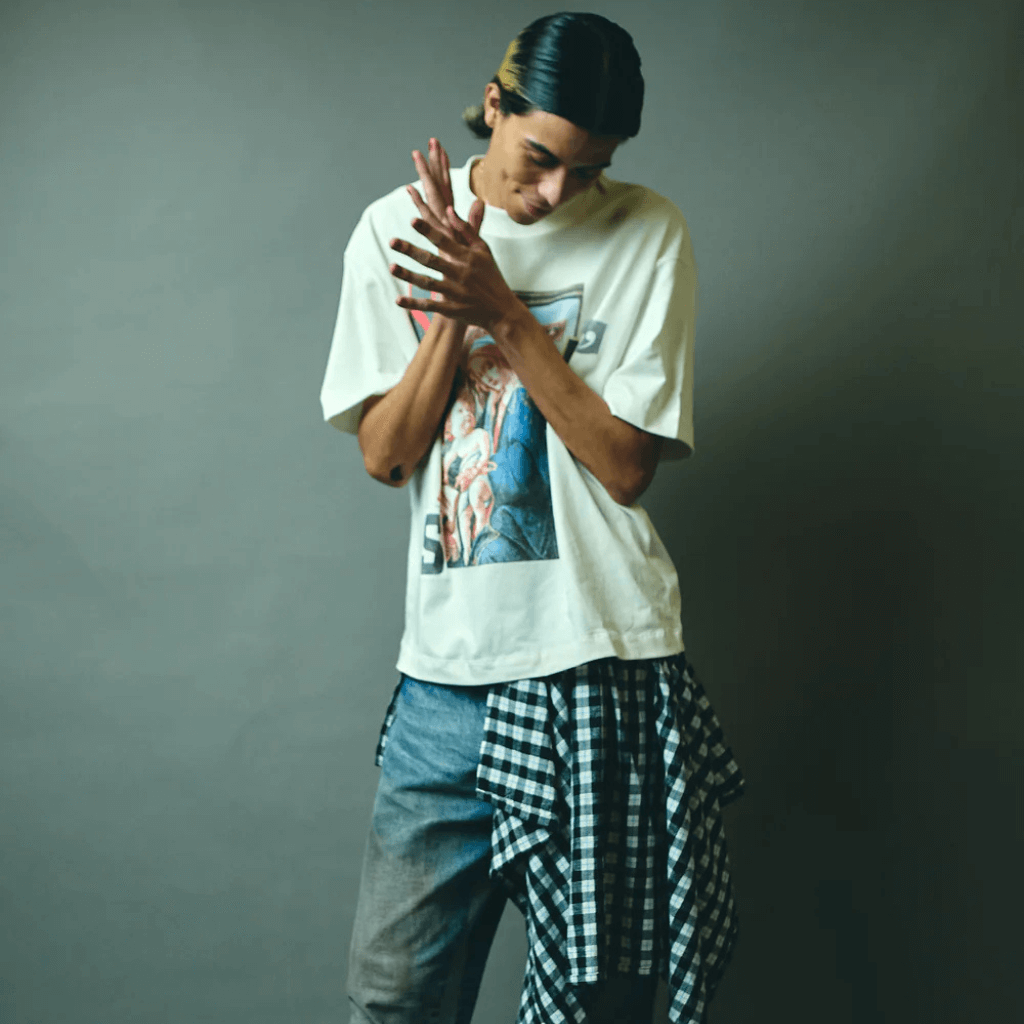 SINNERS SURREALISM CAMISETA OVERSIZED BEIGE