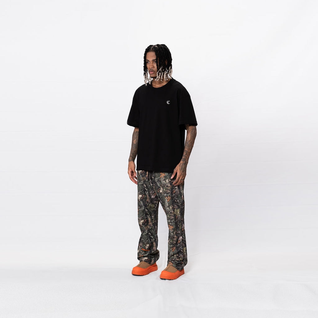 CREEP BRAND CAMISETA OVERSIZE BASICA PLACA NEGRA