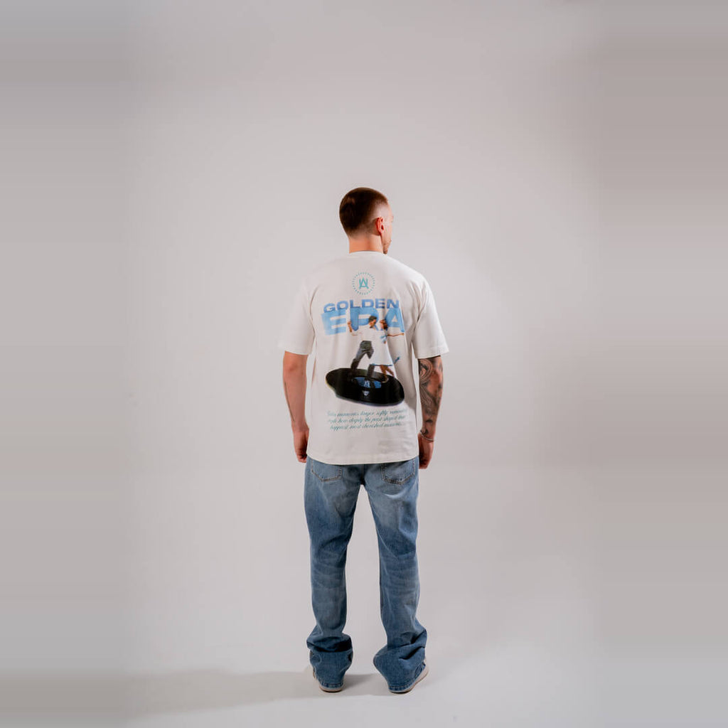 AURUM TIMELESS GOLDEN ERA CAMISETA SEMIOVERSIZED BLANCA