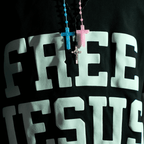 SINNERS FREE JESUS CAMISETA OVERSIZE NEGRA