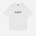 SON OF SON DALLAS TEXAS HERITAGE LOGO CAMISETA OVERSIZED BLANCA