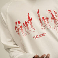 AP CROWN FIAT LUX SANCTUS PULLOVER MANGA LARGA OVERSIZE BEIGE