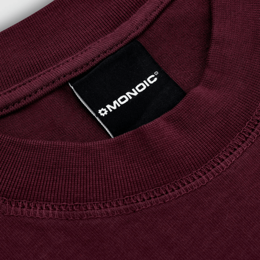 MONOIC TIMELESS V3 CAMISETA BOXY FIT VINOTINTO