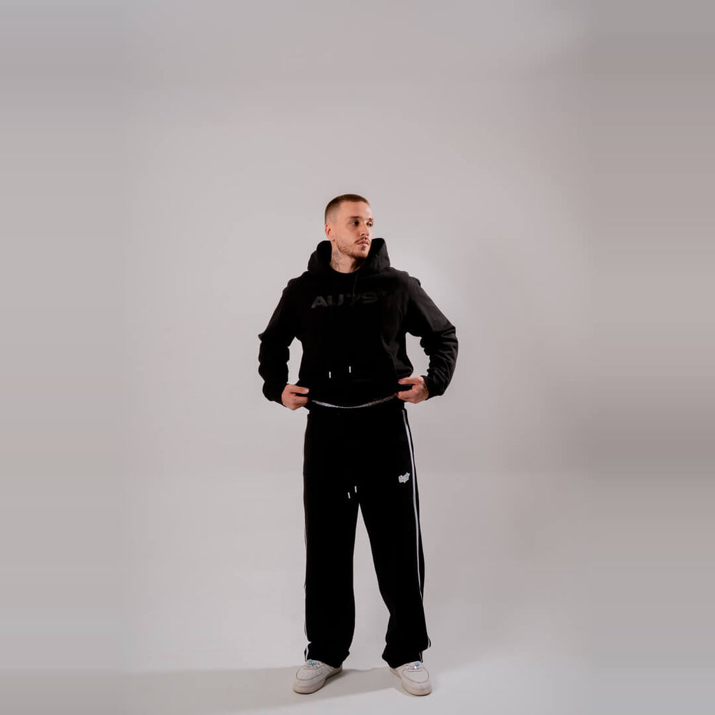 AURUM TIMELESS DOUBLE TIME SUDADERA LOOSE FIT NEGRA