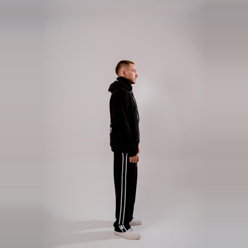 AURUM TIMELESS DOUBLE TIME SUDADERA LOOSE FIT NEGRA