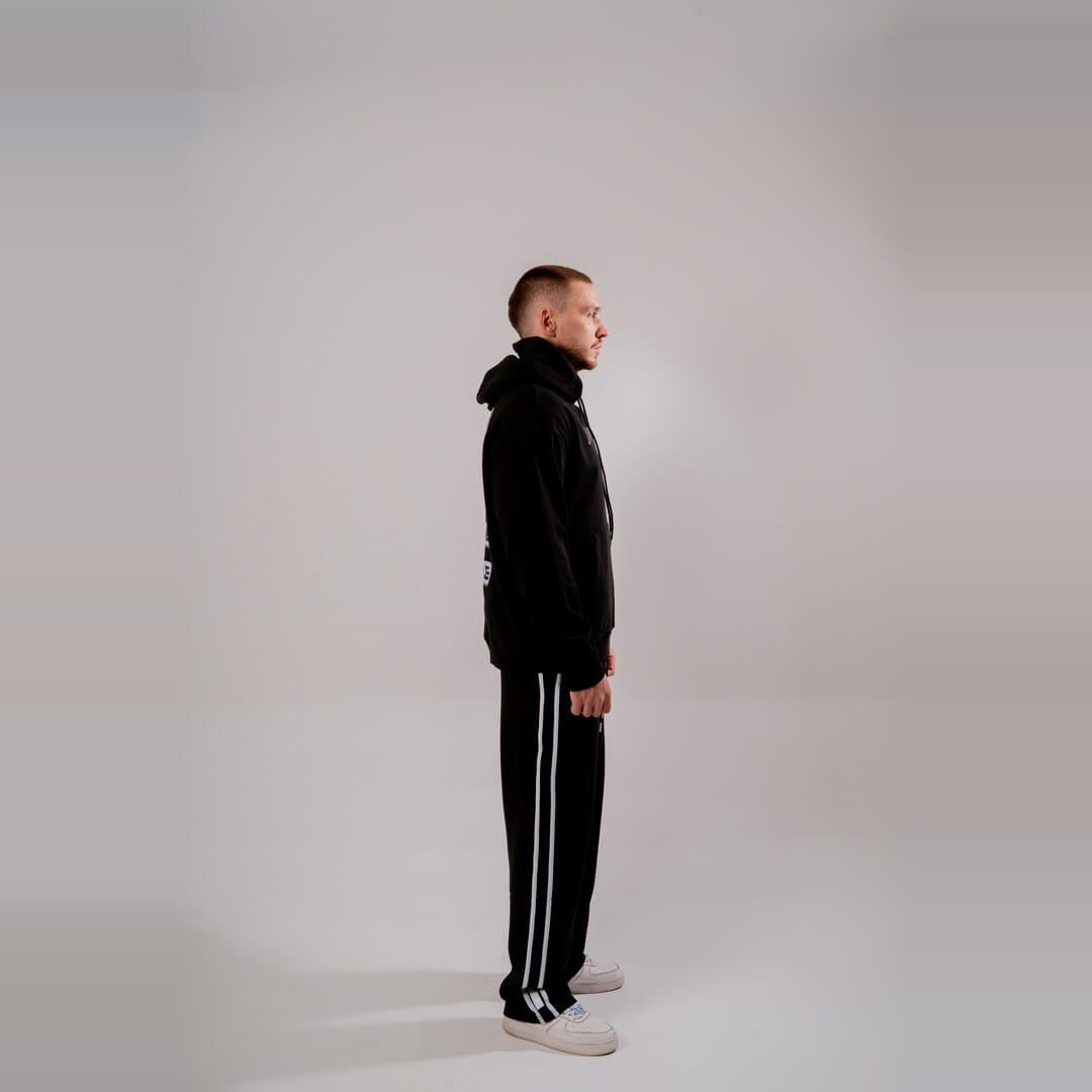 AURUM TIMELESS DOUBLE TIME SUDADERA LOOSE FIT NEGRA