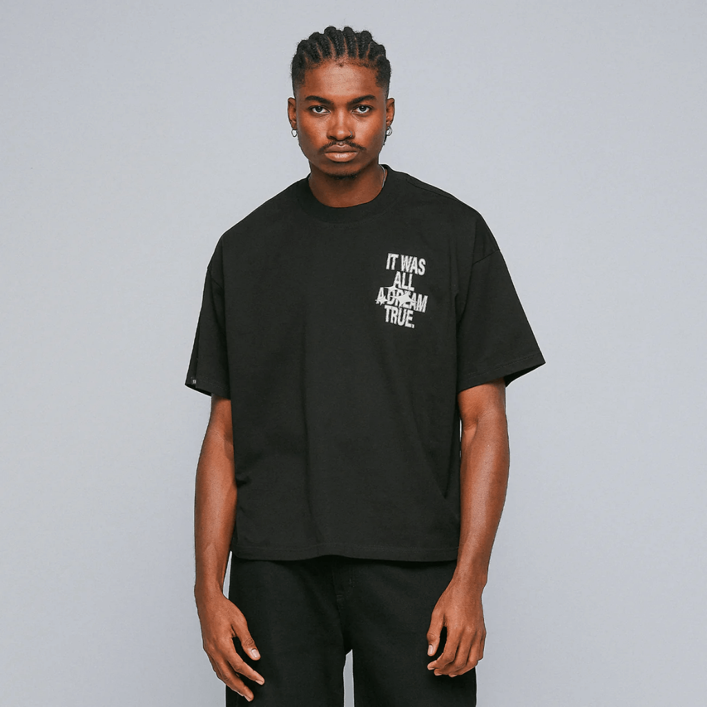 TRUE DREAMS CAMISETA BOXY NEGRA